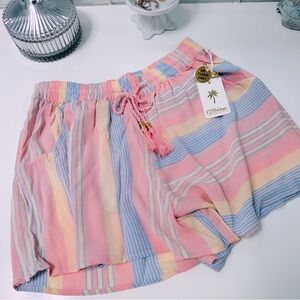PJ Salvage Sherbet 🍑Tassel Lounge Shorts Sz S NWT!